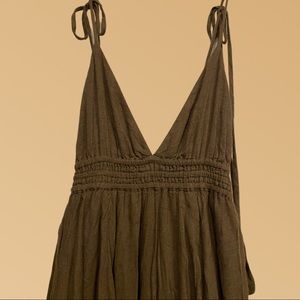 Free People Tropical Heat Maxi Dress (Khaki)